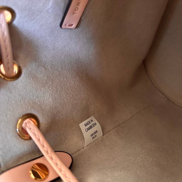 Tory Burch Mini T Momogram Debossed Bucket Bag - Picture 6 of 6